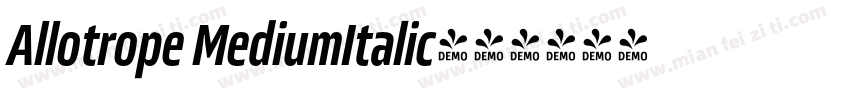 Allotrope MediumItalic字体转换